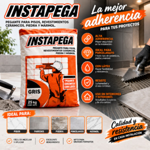 Pegante Gris para Piso Cerámico Interior, Piedra y Marmol 23kg