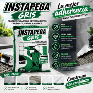 Pegante Blanco para Piso Porcelanato Piedra y Marmol con Latex 23kg