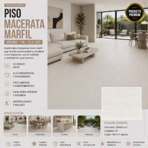 PISO MACERATA MARFIL