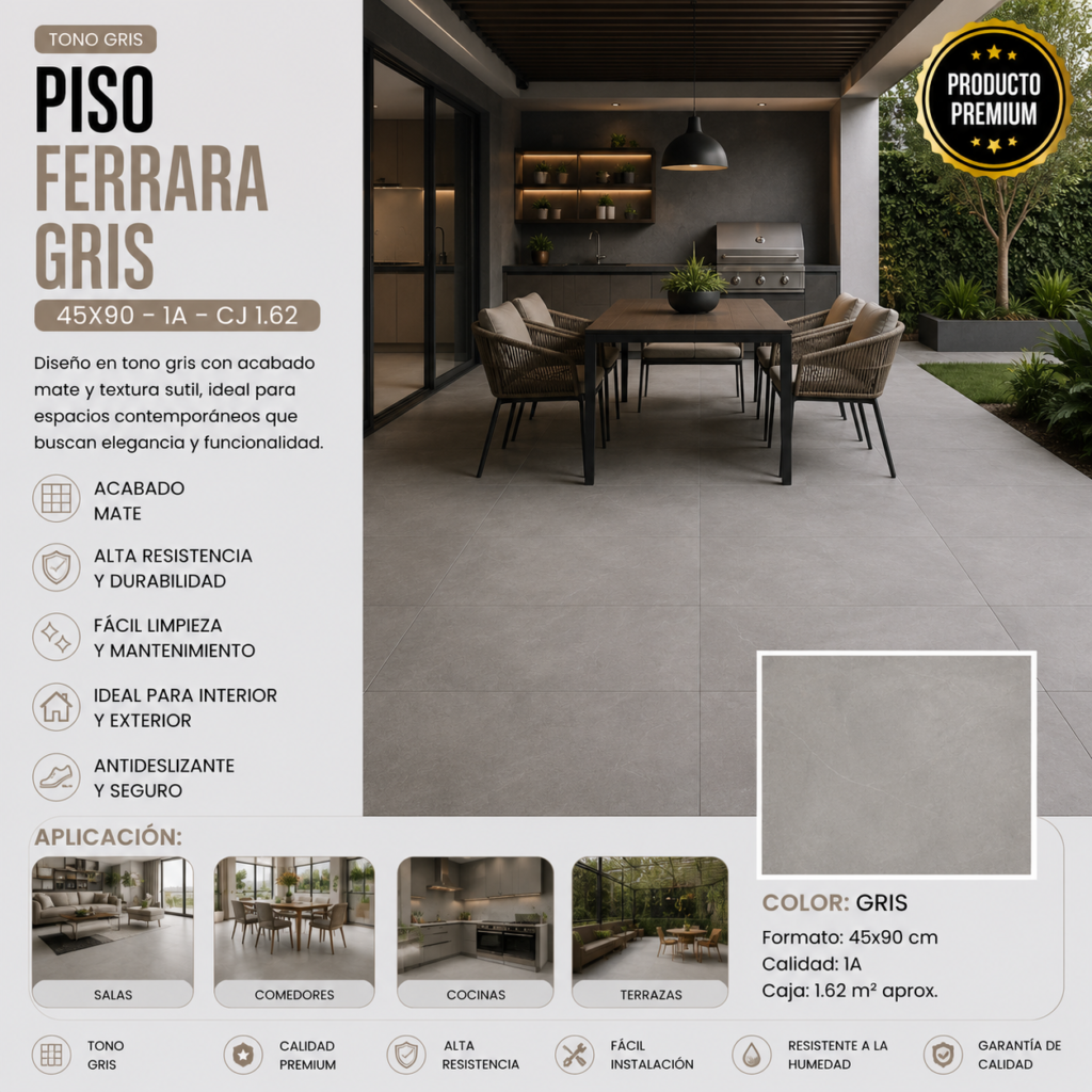 PISO FERRARA GRIS
